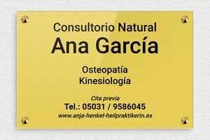 Placas para Naturópatas - Plexiglás - undefined - or-clair-noir - screws-caps - es-consultorio-natural-pvc-5-1747820725377