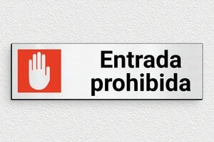 Placas para Puerta de Oficina - Cartel 'Entrada prohibida' - undefined - gris-brosse-noir - glue - es-entrada-prohibida-013-1-1747820119603