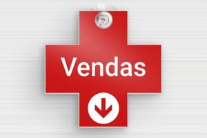 Placas de Metal - Aluminio - undefined - rouge - suction-cup - es-escudo-cruzado-003-2-1747890049106
