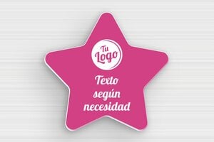 Placas con Forma de Estrella - PVC - undefined - rose-blanc - glue - es-escudo-estrella-forma-001-3-1747890104611