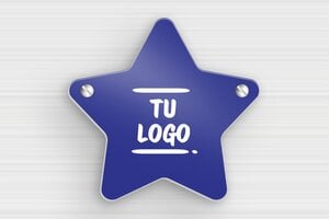Placas con Forma de Estrella - Aluminio - undefined - bleu - screws - es-escudo-estrella-forma-003-2-1747890128055