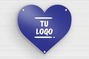 Placas con Forma de Corazón - Aluminio - undefined - bleu - screws - es-escudo-forma-corazon-003-2-1747889994809