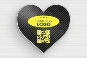 Placas con Forma de Corazón - PVC - undefined - carbon-blanc - glue - es-escudo-forma-corazon-003-4-1747889996817