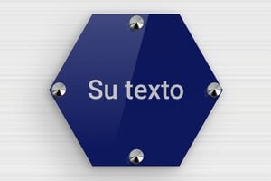 Placas Hexagonales - Plexiglás - undefined - bleu-argent - screws-caps - es-escudo-hexagonal-002-1-1747889911101