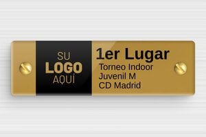 Placas para Trofeos - Plexiglás - undefined - or-fonce-noir - screws - es-escudo-trofeo-deporte-003-1-1747881068877