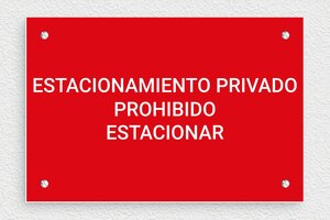 Señales de Prohibición - Cartel de Estacionamiento Privado - undefined - rouge-blanc - screws - es-estacionamiento-privado-013-1-1747820202260