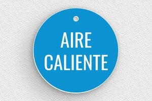 Placas de Características Industriales - PVC - undefined - bleu-ciel-blanc - holes-only - es-industria-aire-caliente-005-3-1747818490216