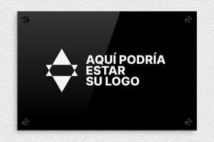 Placas Profesionales con Logo - Plexiglás - undefined - noir-blanc - screws-caps - es-logo-001-1-1747820963036