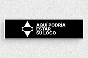 Placas Profesionales con Logo - PVC - undefined - noir-blanc - glue - es-logo-008-1-1747820944963