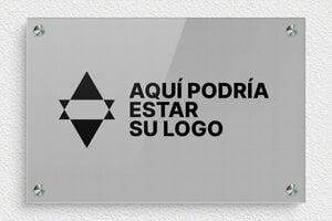 Placas Profesionales con Logo - Plexiglás - undefined - gris-noir - screws-spacer - es-logotipo-009-1-1747820937124