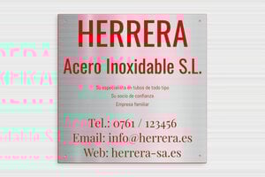 Placas de Acero Inoxidable - PVC - undefined - acier-rouge - holes-only - es-material-cartel-acero-inoxidable-003-3-1747898977634