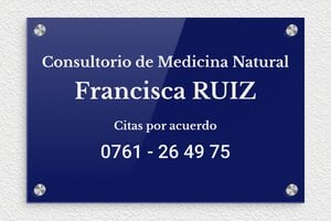 Placas para Naturópatas - Plexiglás - undefined - bleu-blanc - screws-caps - es-naturista-011-1-1747820761324