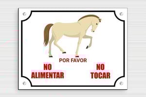 Placas para Caballos - PVC - undefined - custom - screws - es-no-alimentar-no-tocar-carteles-003-3-1747819076477
