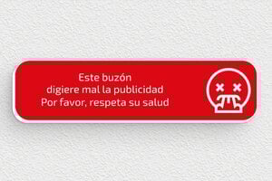 Placas "No Publicidad" para Buzón - Cartel humorístico 'No Publicidad' - undefined - rouge-blanc - glue - es-no-publicidad-gracias-001-3-1747821464217