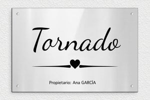 Placas para Caballos - PVC - undefined - gris-brillant-noir - screws - es-nombre-caballo-fecha-nacimiento-cartel-002-5-1747819158996