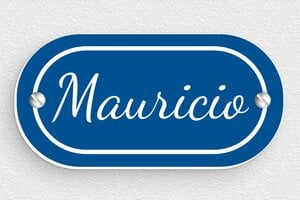 Placas para Box de Caballo - PVC - undefined - bleu-blanc - screws - es-nombre-caballo-letrero-001-1-1747819241807