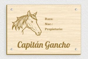 Placas para Box de Caballo - Madera - undefined - erable - screws - es-nombre-cartel-establo-caballo-002-4-1747819247091