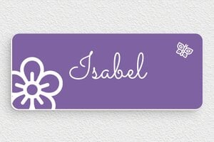 Placas Infantiles para Puerta - PVC - undefined - mauve-blanc - glue - es-nombre-escudo-007-0-1747823343526