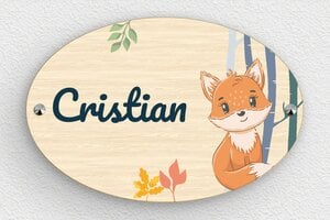 Placas Infantiles para Puerta - Madera - undefined - erable - screws-caps - es-nombre-escudo-012-1-1747823246883