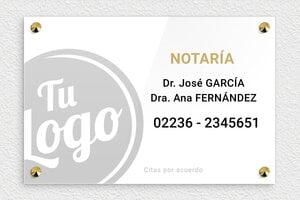 Placas Profesionales con Logo - Plexiglás - undefined - custom - screws-caps - es-notario-011-1-1747821034522