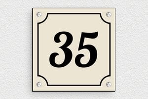 Placas de Números para Casa - PVC - undefined - ecru-noir - screws - es-num-casa-diseno-002-1-1747821896658