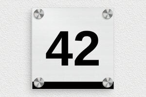 Placas de Números para Casa - Aluminio - undefined - brosse - screws-caps - es-num-casa-diseno-006-1-1747821924351