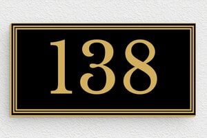 Placas de Números para Casa - PVC - undefined - noir-or - glue - es-num-casa-diseno-009-1-1747821921007