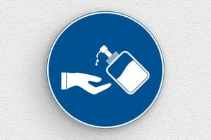 Señales de Obligación - Señal redonda para gel desinfectante - undefined - bleu-blanc - glue - es-panel-covid-003-3-1747820005774