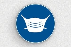 Señales de Obligación - Cartel de Uso Obligatorio de Mascarilla - undefined - bleu-blanc - glue - es-panel-salud-seguridad-002-3-1747819967753