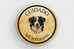 Carteles "Cuidado con el Perro" - Cartel redondo 'Cuidado con el perro guardián' - undefined - poli - glue - es-perro-carteles-011-3-1747824301693