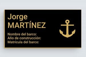 Placas para Barco - PVC - undefined - noir-or - glue - es-placa-barco-002-1-1747817633299