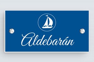 Placas para Barco - PVC - undefined - bleu-blanc - screws - es-placa-barco-003-1-1747817644276