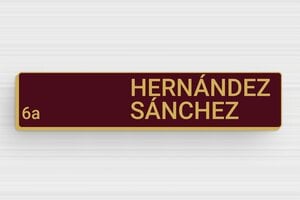 Placas de Plástico - PVC - undefined - bordeau-or - magnetic - es-placa-con-dos-nombres-002-4-1747880242454