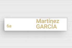 Placas Adhesivas para Buzón - Plexiglás grabado - undefined - blanc-or - glue - es-placa-de-buzon-autoadhesiva-003-2-1747897749485