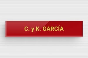 Placas de Timbre de Metacrilato - Plexiglás - undefined - rouge-jaune - glue - es-placa-de-buzon-de-plexiglas-004-1-1747897555964