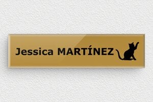 Placas de Timbre de Metacrilato - Plexiglás - undefined - or-fonce-noir - glue - es-placa-de-buzon-de-plexiglas-004-4-1747897566683