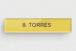 Placas de Metacrilato para Buzón - Plexiglás grabado - undefined - or-clair-noir - none - es-placa-de-buzon-plexi-011-15-1747899281642