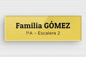 Placas para Buzón - Plexiglás - undefined - or-clair-noir - glue - es-placa-de-buzon-plexi-011-16-1747899284583