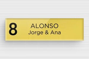 Placas para Buzón - Plexiglás - undefined - or-clair-noir - glue - es-placa-de-buzon-plexi-011-17-1747899287530