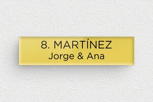 Placas de Metacrilato para Buzón - Plexiglás grabado - undefined - or-clair-noir - none - es-placa-de-buzon-plexi-011-18-1747899290898