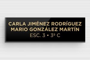 Placas de Metacrilato para Buzón - Plexiglás - undefined - noir-or - glue - es-placa-de-buzon-plexi-011-19-1747899294602