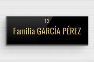 Placas para Buzón - Plexiglás - undefined - noir-or - glue - es-placa-de-buzon-plexi-011-21-1747899302026