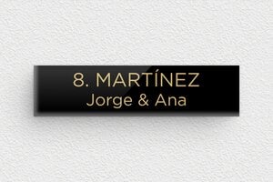 Placas de Metacrilato para Buzón - Plexiglás - undefined - noir-or - none - es-placa-de-buzon-plexi-011-22-1747899305574