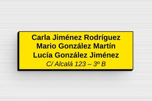 Placas de PVC para Buzón - PVC - undefined - jaune-noir - glue - es-placa-de-buzon-pvc-011-48-1747899554437