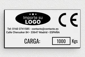 Marcadores de Cables Industriales - PVC - undefined - gris-noir - glue - es-placa-de-identificacion-ascensor-001-0-1747819365441
