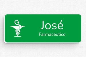 Placas Identificativas - Insignia PVC - Alfiler - undefined - vert-blanc - badge - es-placa-de-nombre-004-3-1747823920951