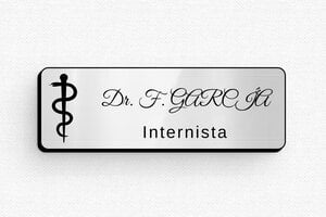 Placas Identificativas - Insignia PVC - Alfiler - undefined - gris-brillant-noir - badge - es-placa-de-nombre-007-3-1747823888579
