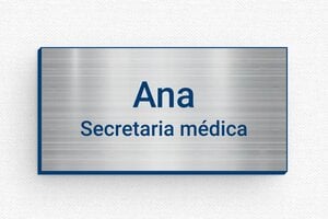 Placas de Acero Inoxidable - Insignia PVC - Imán - undefined - acier-bleu - badge - es-placa-de-nombre-012-3-1747824023048