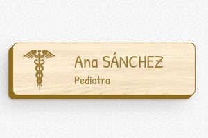 Placas Identificativas para Farmacia - Insignia Madera - Alfiler - undefined - erable - badge - es-placa-de-nombre-015-4-1747824009411