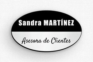 Placas Identificativas - Insignia PVC - Imán - undefined - gris-brosse-noir - badge - es-placa-de-nombre-017-3-1747823950043